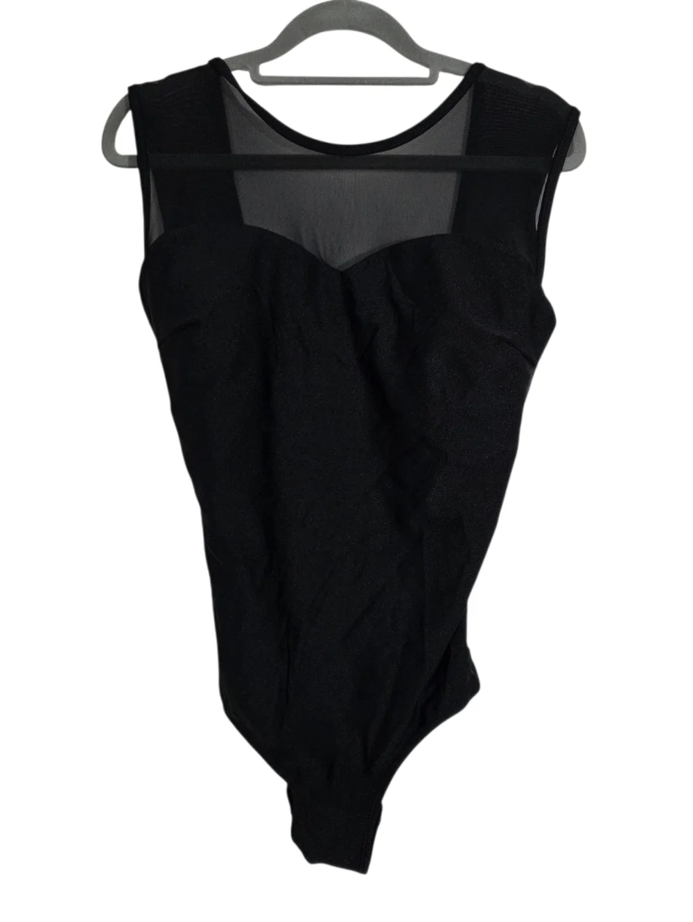 NWT Albion The Maria Black Mesh One-Piece Swimsuit Size Large - Picture 2 of 11